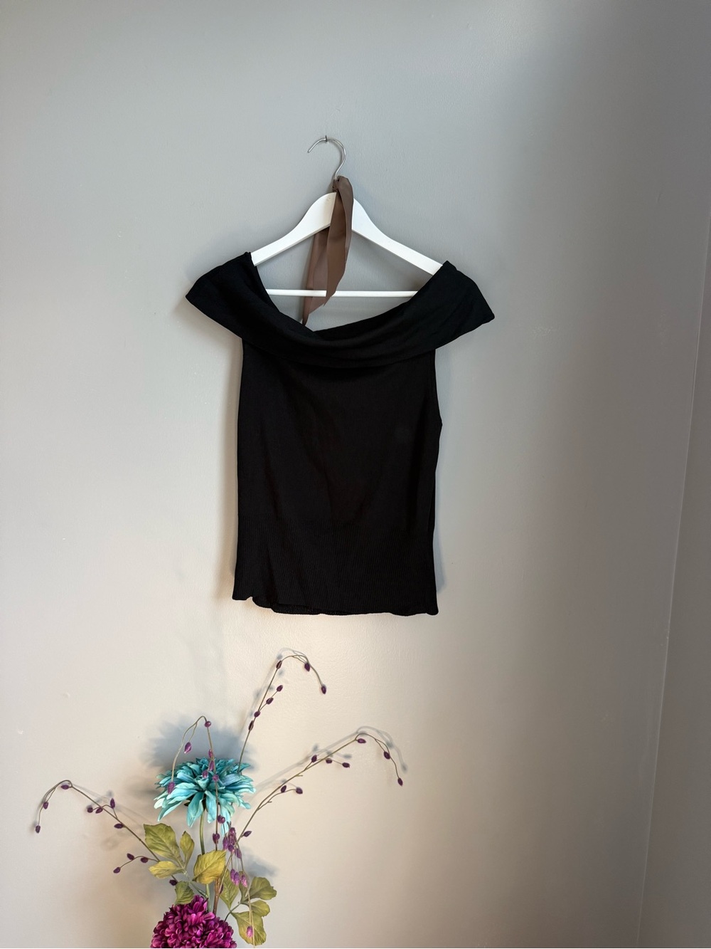 Off the shoulder now knit top